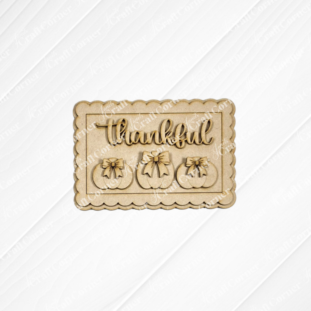 Thankful Decor Set - DIY home decor craft kit - Choice of 5