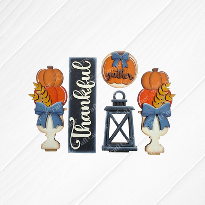 Thankful Interchangeable Porch Set - DIY home decor craft kit - 1 set of 5 pieces