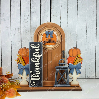 Thankful Interchangeable Porch Set - DIY home decor craft kit - 1 set of 5 pieces