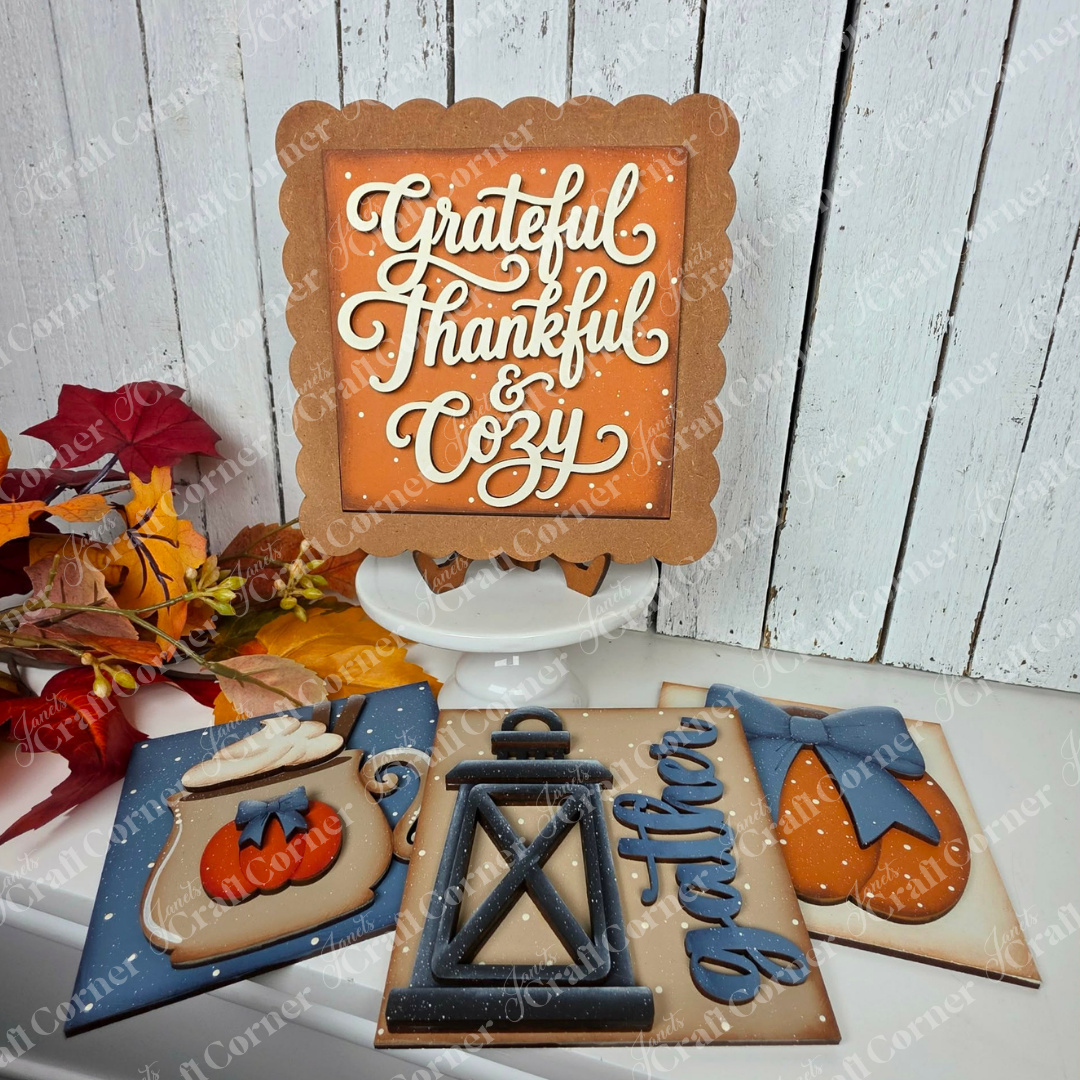 Single Scallop Square Frame - DIY home decor craft kit - Set of 1