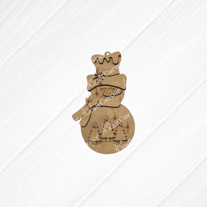 Sweet Winter Snowmen Ornaments - DIY holiday craft kit - Choice of 3