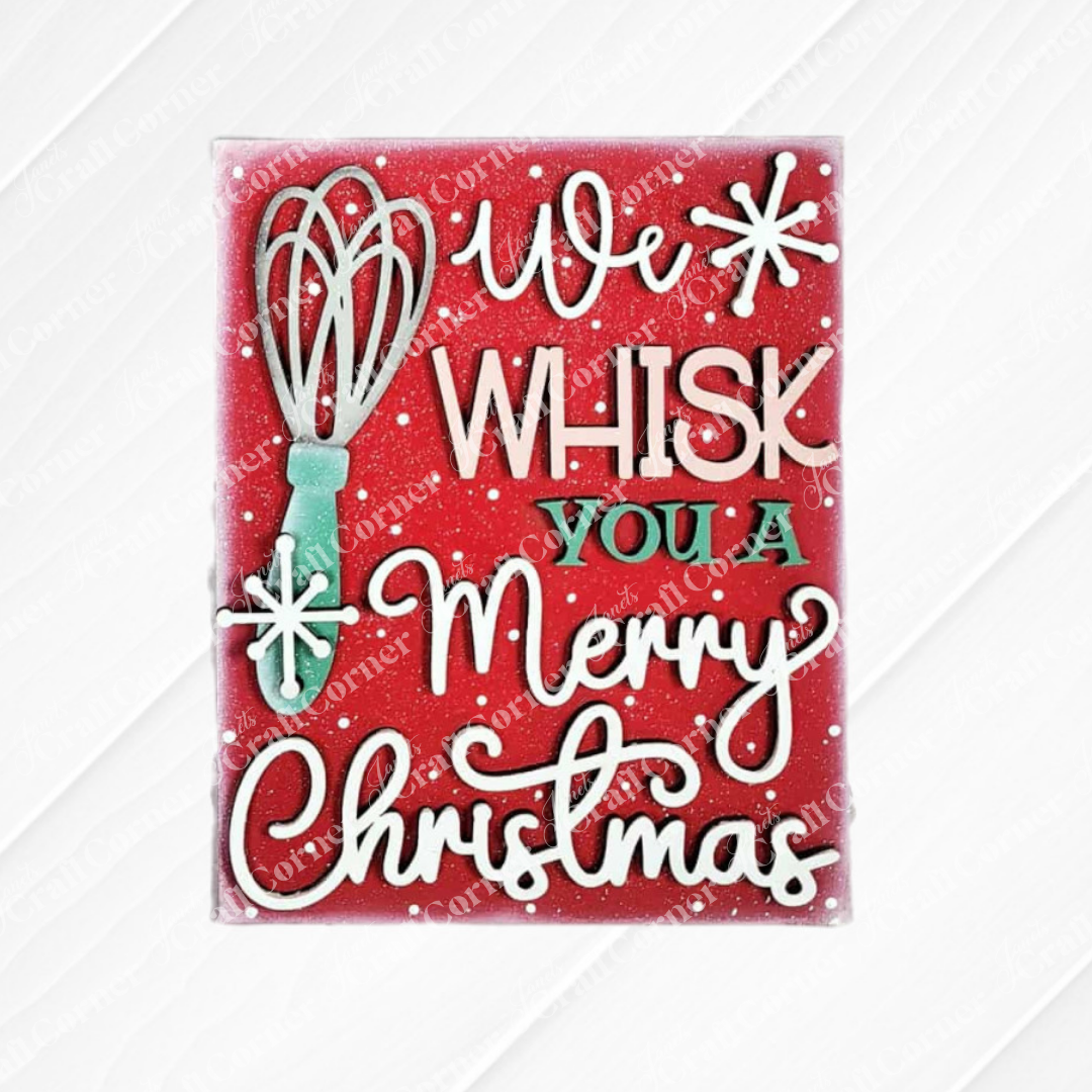 Christmas Baking Switchable Farmhouse Signs - DIY craft kit - Choice of 3