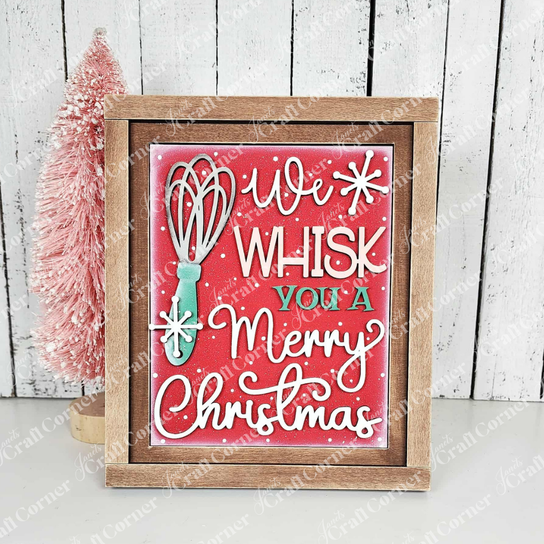 Christmas Baking Switchable Farmhouse Signs - DIY craft kit - Choice of 3