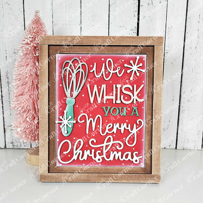Christmas Baking Switchable Farmhouse Signs - DIY craft kit - Choice of 3