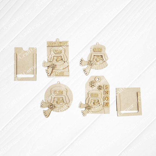 Winter Snowman Ornaments - DIY craft kits - Choice of 4