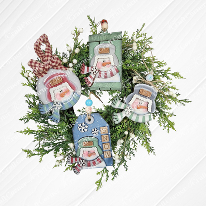 Winter Snowman Ornaments - DIY craft kits - Choice of 4