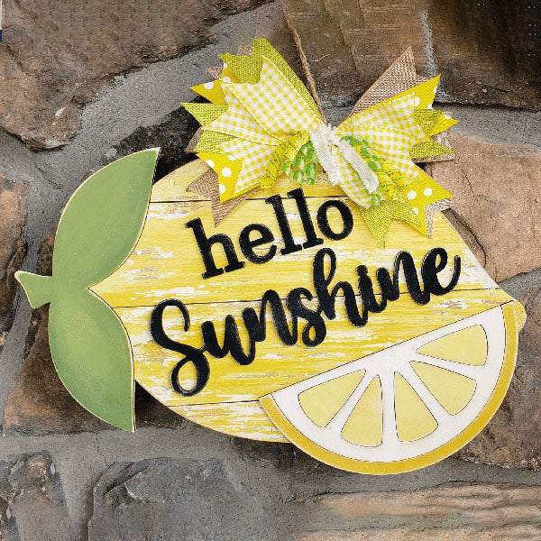 Hello Sunshine Lemon Door Hanger