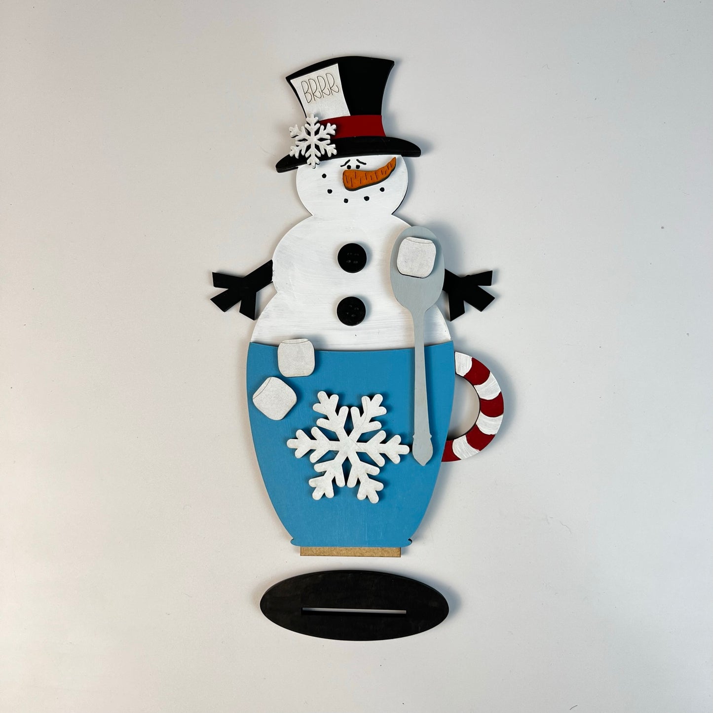 Snowman Hot Cocoa Mug Shelf Sitter