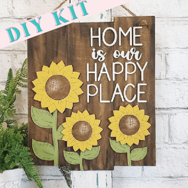 Happy Place Sunflower Sign